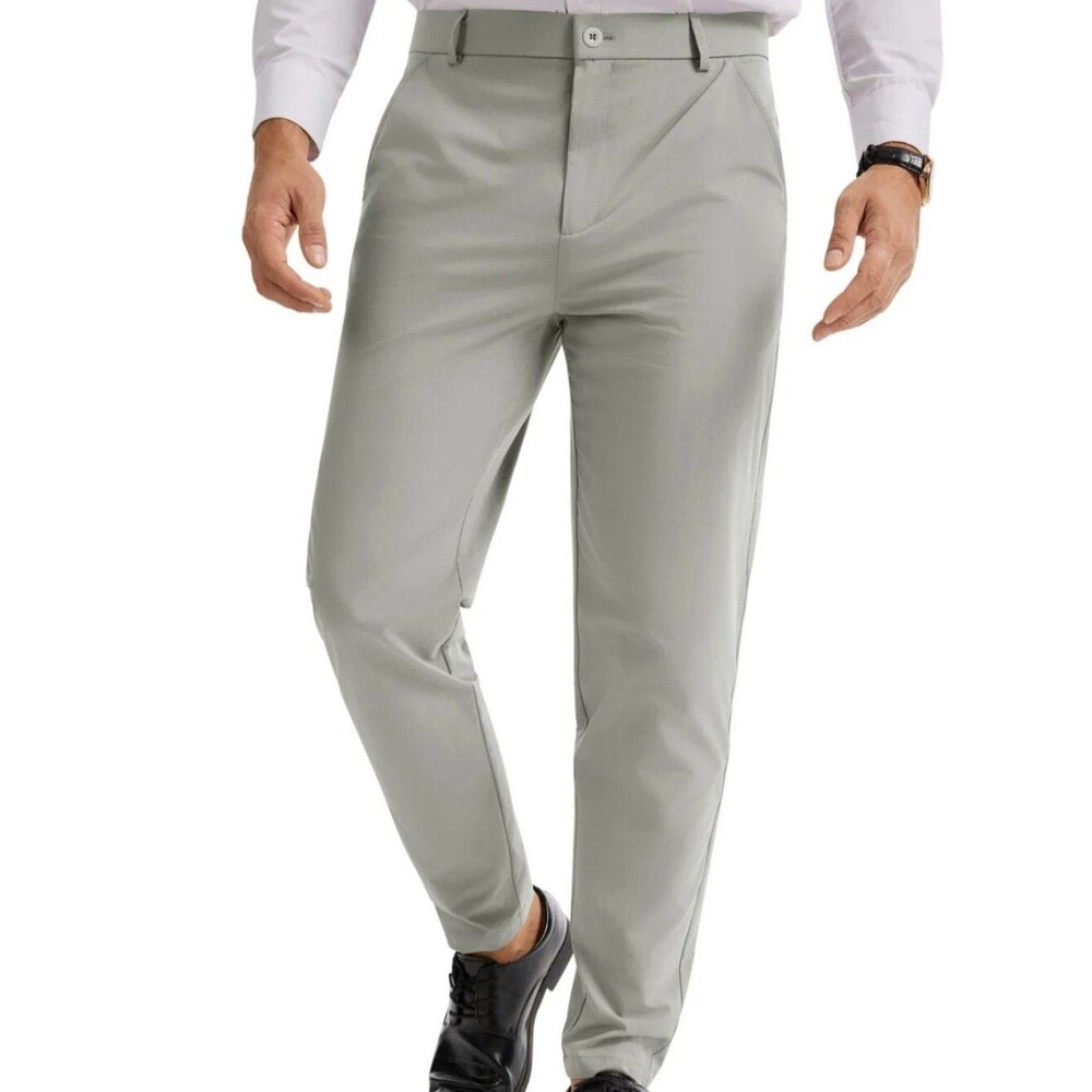 Runcati Men's Lightweight Gray Elastic-Waist Pants Size XL NWOT 3928